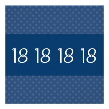 18th Birthday Party Blue Polka Dot Pattern W1631 Announcements