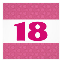18th Birthday Party Festive Pink Stars Personalised Announcements