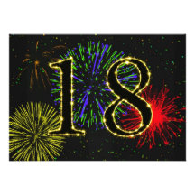 18th birthday party invitate custom invites