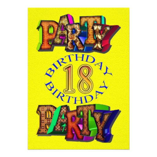18th birthday party invitation