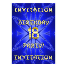 18th Birthday party invitation