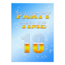 18th birthday party invitation with beer