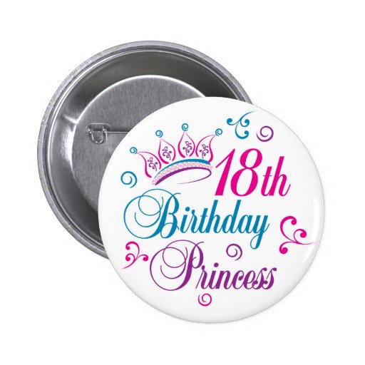 18th Birthday Princess Pin