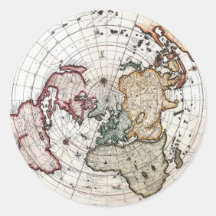 18'th Century Polar Map Stickers