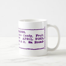 1900 April Fool Candy Ad Augusta GA Mugs