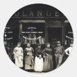 1900 Parisian Bakery Round Stickers