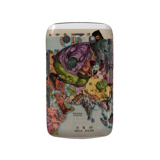 1900 World View Map Blackberry Bold Cover