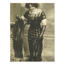 1900's fancy woman post card