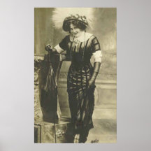 1900's fancy woman poster