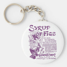 1902 Syrup of Figs vintage illustration (purple) Key Chains