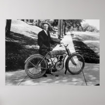 1908 Harley Davidson Co-Founder Walter Davidson Print