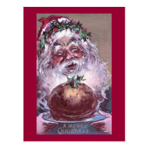1908 Santa with Plum Pudding Vintage Christmas Post Card