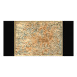 1909 Adirondacks Map from Baedeker's Travel Guide Photo Greeting Card