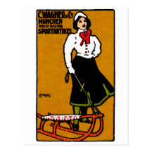 1911 Sporting Goods Poster Post Cards