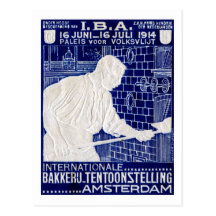1914 Dutch Baking Expo Poster Post Cards