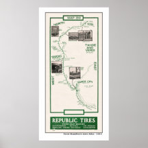 1914 Map, Truckee to Verdi Posters
