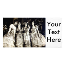 1920 Smiling Girlfriends Custom Photo Card