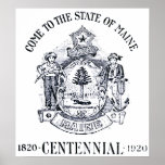 1920 State of Maine Centennial Print