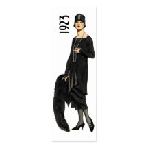 1920s Fashion Bookmark Business Card