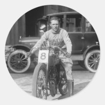 1920s Racing Motorcycle Sticker