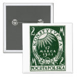 1921 Polish 2m Postage Stamp Pin