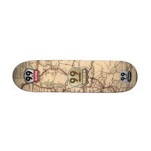 1926 New Mexico Map of Historic Route 66 Skate Board