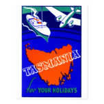 1930 Tasmania Travel Poster Postcard