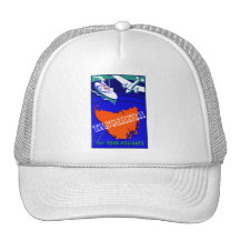 1930 Tasmania Travel Poster Trucker Hats
