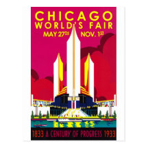 1933 Chicago World Fair Post Card