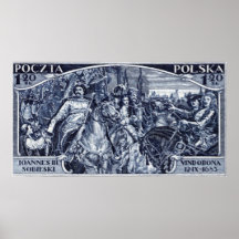 1933 Deliverance of Vienna Postage Stamp Print
