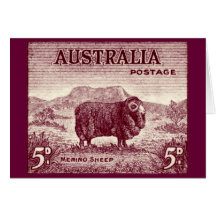 1934 Australian Merino Sheep Card