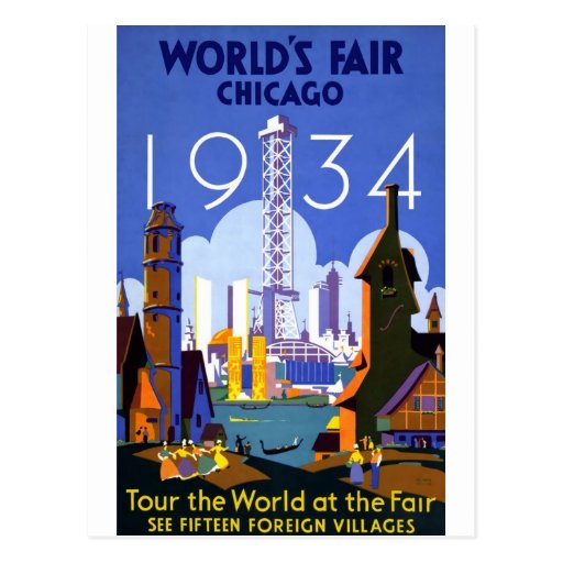 1934 Chicago World's Fair Post Card