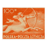 1948 100 zt Polish Airmail Stamp Postcard