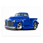 1950-52 Chevy Blue Truck Postcard