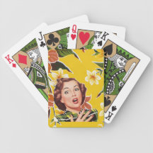 1950 Happy Housewife Oilcloth Playing Cards