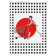 1950s Retro Housewife Greeting Card