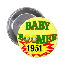 1951 Baby Boomer Pinback Button
