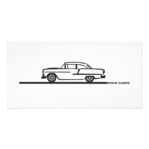 1955 Chevy Hardtop Post Photo Greeting Card