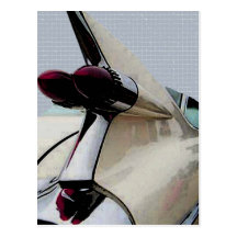 1959 CADDY FIN POST CARDS