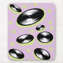 1960s Record Pattern Mouse Mats