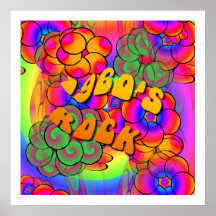 1960's Rock Psychedelic Flower Power Poster