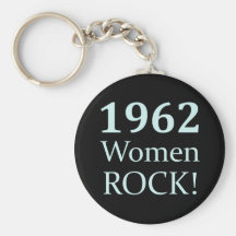 1962 Women Rock, 50th Birthday Key Chain