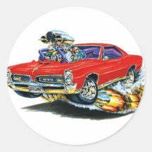 1966-67 GTO Red Car Stickers
