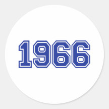 1966 Birthday Round Sticker