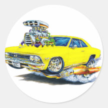 1966 Chevelle Yellow Car Sticker