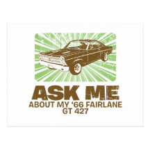 1966 Ford Fairlane GT 427 Post Cards