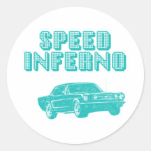 1966 Ford Mustang Coupe Round Stickers