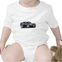 1968 Camaro Black-White Car Baby Creeper