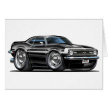 1968 Camaro Black-White Car Cards