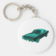 1968 dodge charger blue mopar key chains